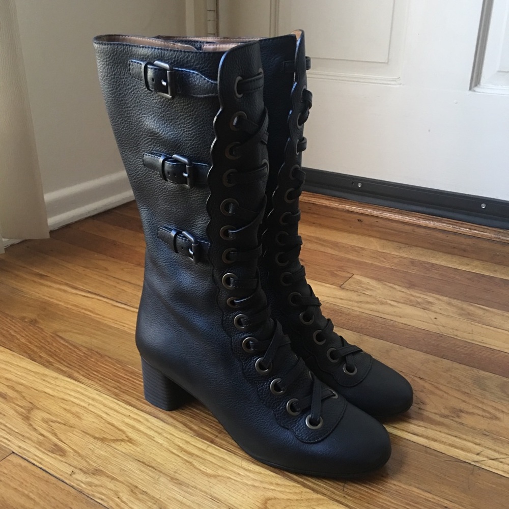 Chloe knee length boots.